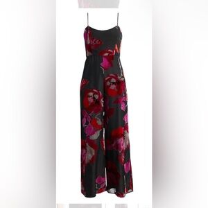 NWOT Hutch Sonnie Floral Velvet Jumpsuit Size XL